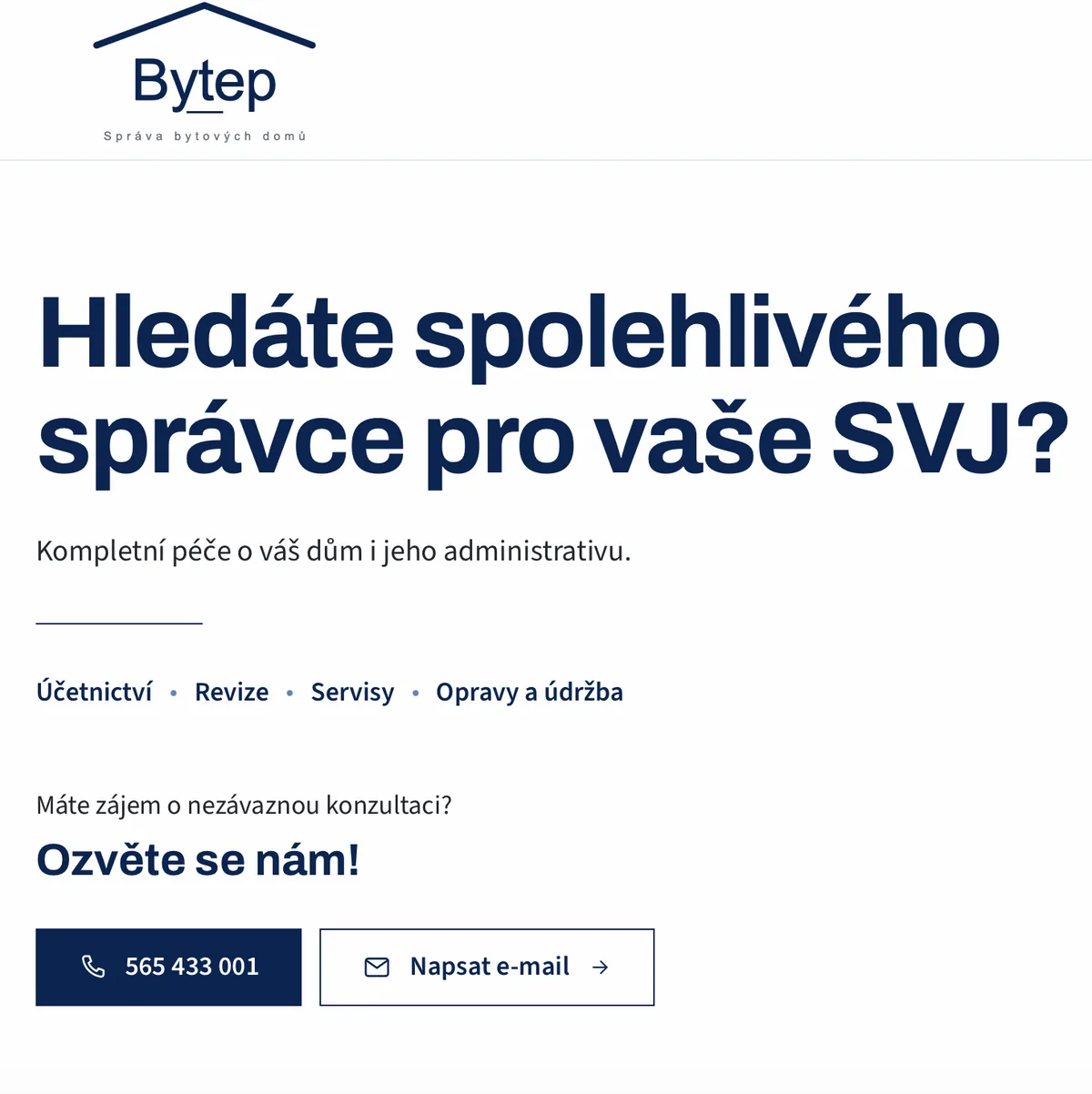 Náhled webu Bytep